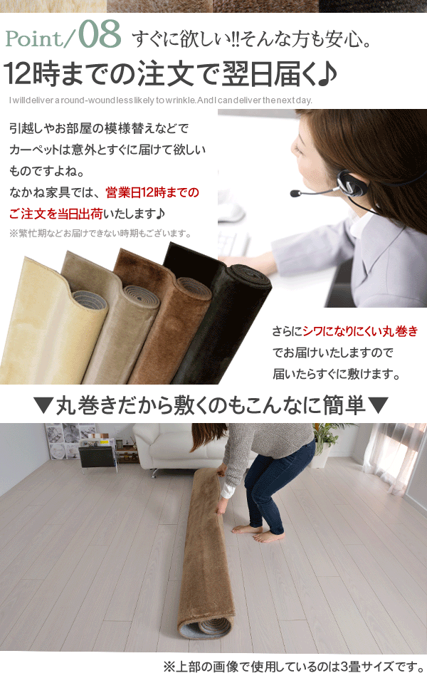 12時までの注文で翌日届く♪