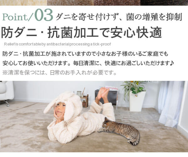 ポイント3 防ダニ・抗菌加工