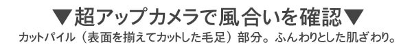 超アップカメラで風合いを確認