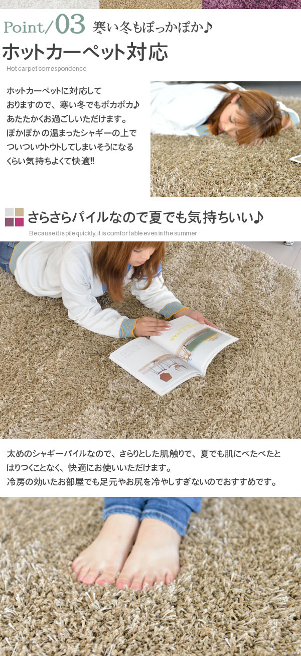 ポイント3:ホットカーペット・床暖房対応