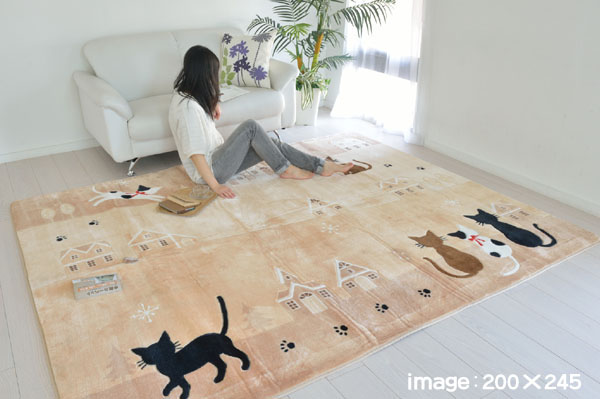 フジスター ホットカバー ホットカーペットカバー対応 ふわもこ低反発ラグマット♪保温性抜群ラグカーペット 冬の節電対策に・・・