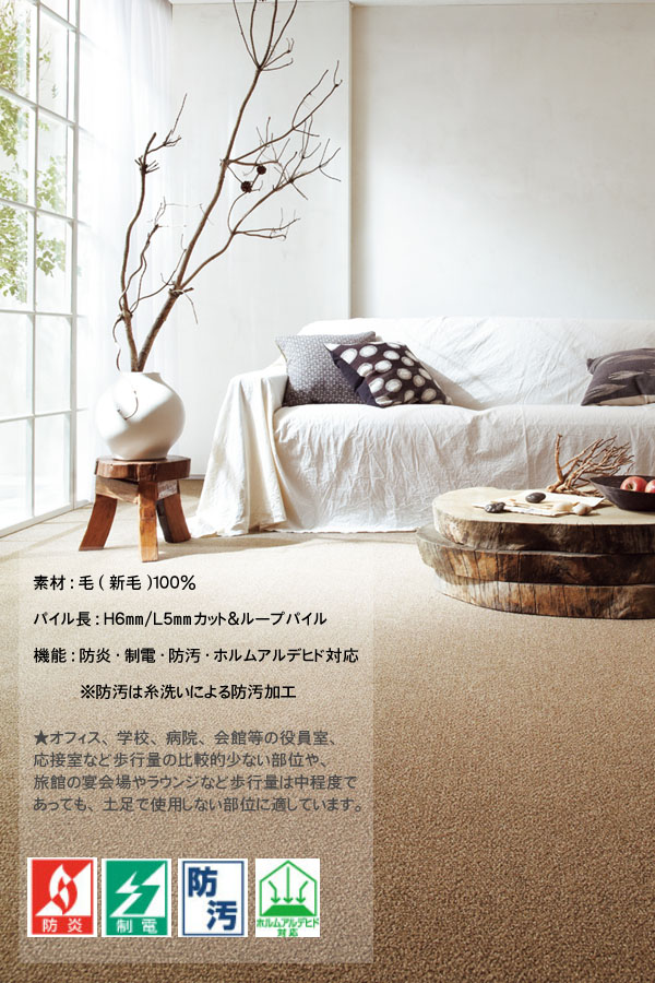 東リ製の高機能・高品質カーペット。毎日の半分を過ごすお部屋を快適な空間に。